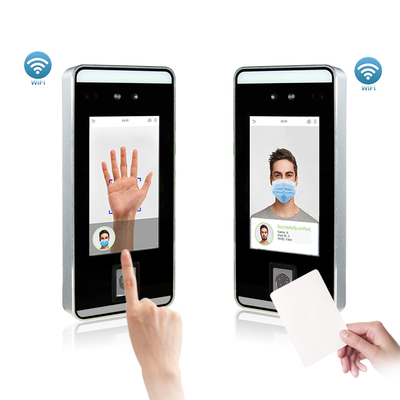 El sistema del control de acceso del reconocimiento de cara y tomar las huellas dactilares la atención del tiempo con WiFi funciona tarjeta de la ayuda RFID
