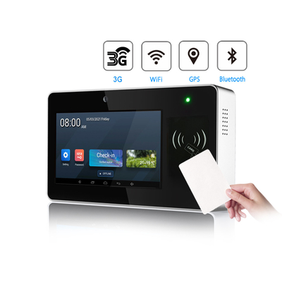 Tarjeta RFID de huella digital 3G Android inalámbrica Terminal del sistema de asistencia a tiempo con WIFI y GPS