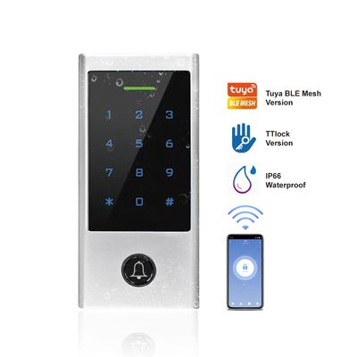 Wifi Tuya IP66 Sistema de control de acceso impermeable teclado táctil lector de tarjetas RFID Control de acceso independiente con puerta TTLock